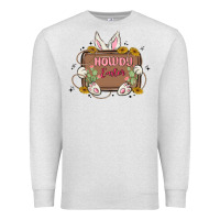 Oatmeal Heather howdy easter Premium Sweatshirt - MaliasSmallBusiness