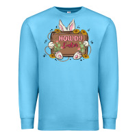 Ocean Blue howdy easter Premium Sweatshirt - MaliasSmallBusiness