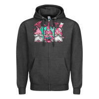 Charcoal Heather nurse gnomes Zipper Hoodie - Jasminsmagicworld