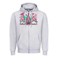 Heather Grey nurse gnomes Zipper Hoodie - Jasminsmagicworld