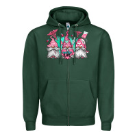 Sports Green nurse gnomes Zipper Hoodie - Jasminsmagicworld