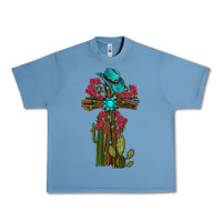 Pebble Blue cross gemstone cactus roses cowboy hat Urban Heavy Tee - RanaPortraitStore