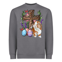 Storm Easter bunny and floral cross Heavyweight Sweatshirt - RanaPortraitStore
