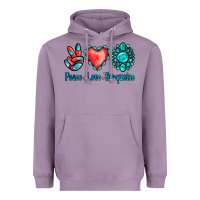 Lavender Peace Love Turquoise Heavyweight Hoodie - Jasminsmagicworld