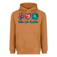 Meerkat Peace Love Turquoise Heavyweight Hoodie - Jasminsmagicworld