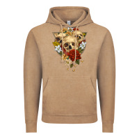 Vintage Coffee Triangle Flower Skeletons Vintage Hoodie - RanaPortraitStore