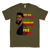 Army Green juneteenth 1885 because my ancestors weren't free in 1776 black man Classic Tee - HRA Design Shop
