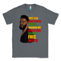 Charcoal Heather juneteenth 1885 because my ancestors weren't free in 1776 black man Classic Tee - HRA Design Shop