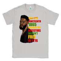 Moon Dust juneteenth 1885 because my ancestors weren't free in 1776 black man Classic Tee - HRA Design Shop