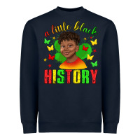Navy a little black history with boy juneteenth Heavyweight Sweatshirt - texasbilliewilder