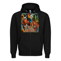 Black cowboy rodeo Zipper Hoodie - JahusDesignShop
