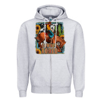 Heather Grey cowboy rodeo Zipper Hoodie - JahusDesignShop