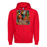 Red cowboy rodeo Zipper Hoodie - JahusDesignShop