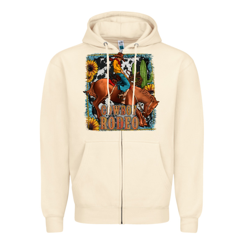 Cowboy Rodeo Zipper Hoodie by JahusDesignShop | Teevron