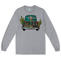Heather Grey soldier truck Long Sleeve Tee - CowhideDigitalArt