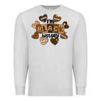 Dove Grey i am black history Premium Sweatshirt - MaliasSmallBusiness