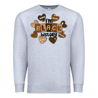Heather Grey i am black history Premium Sweatshirt - MaliasSmallBusiness