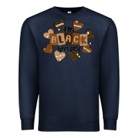 Navy i am black history Premium Sweatshirt - MaliasSmallBusiness