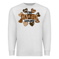 Oatmeal Heather i am black history Premium Sweatshirt - MaliasSmallBusiness