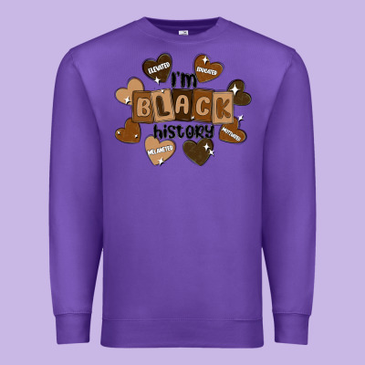 I Am Black History Premium Sweatshirt Designed By Maliassmallbusiness