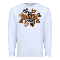 White i am black history Premium Sweatshirt - MaliasSmallBusiness