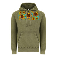 Vintage Olive leopard sunflower gemstone Vintage Hoodie - JahusDesignShop