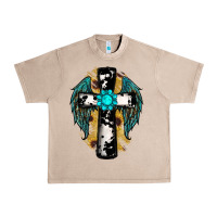 French Oak cross gemstone wings Urban Heavy Tee - RanaPortraitStore