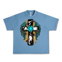 Pebble Blue cross gemstone wings Urban Heavy Tee - RanaPortraitStore