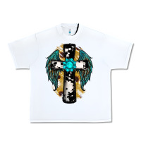 White cross gemstone wings Urban Heavy Tee - RanaPortraitStore