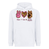 White Peace Love German Shepherd Heavyweight Hoodie - Jasminsmagicworld