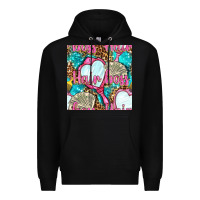 Black hair boss and hand mirror with money and leopard seamless pattern bbs Premium Hoodie - BundleAndBundleShop