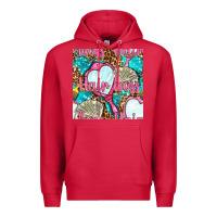 Cardinal hair boss and hand mirror with money and leopard seamless pattern bbs Premium Hoodie - BundleAndBundleShop