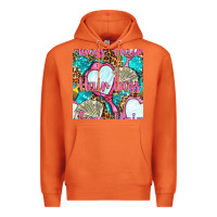 Carrot hair boss and hand mirror with money and leopard seamless pattern bbs Premium Hoodie - BundleAndBundleShop