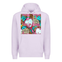 Lilac hair boss and hand mirror with money and leopard seamless pattern bbs Premium Hoodie - BundleAndBundleShop