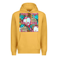 Mustard hair boss and hand mirror with money and leopard seamless pattern bbs Premium Hoodie - BundleAndBundleShop