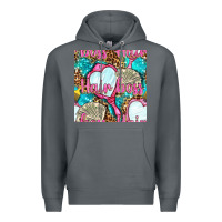 Rock hair boss and hand mirror with money and leopard seamless pattern bbs Premium Hoodie - BundleAndBundleShop