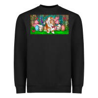 Black Spring Easter Bunny Heavyweight Sweatshirt - RanaPortraitStore