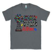 Charcoal Heather small town autism Classic Tee - CowhideDigitalArt
