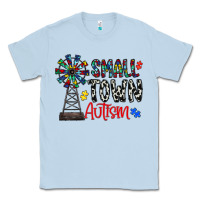 Dusty Blue small town autism Classic Tee - CowhideDigitalArt