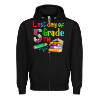 Black last day of fifth grade Zipper Hoodie - Artiststas