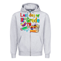 Heather Grey last day of fifth grade Zipper Hoodie - Artiststas