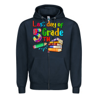 Navy last day of fifth grade Zipper Hoodie - Artiststas
