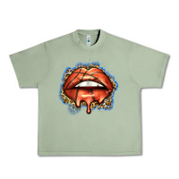 Oil Green basketball lips Urban Heavy Tee - Zillion Design Studio