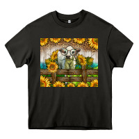 Asphalt Western Charolais Heifer With Sunflowers Heavy Core Tee - LillyAllenDesigns