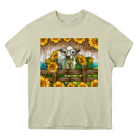 Mossy Western Charolais Heifer With Sunflowers Heavy Core Tee - LillyAllenDesigns