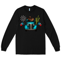 Black texas truck Long Sleeve Tee - CowhideDigitalArt