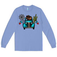 Colony Blue texas truck Long Sleeve Tee - CowhideDigitalArt