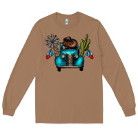 Toasted Coconut texas truck Long Sleeve Tee - CowhideDigitalArt
