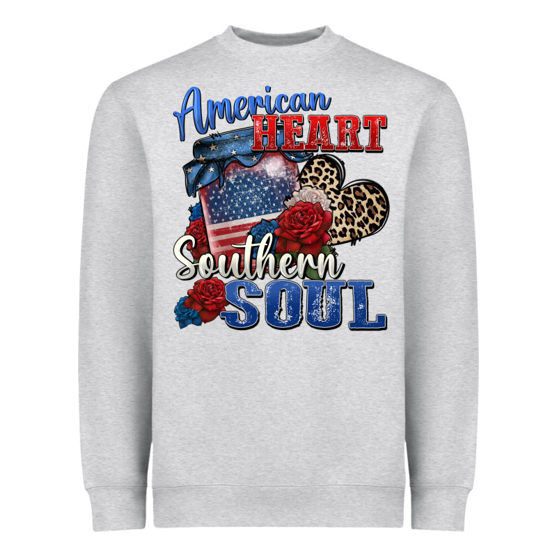 American Heart Southern Soul Heavyweight Sweatshirt by Zillion Design Studio | Teevron