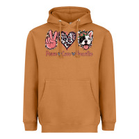 Meerkat Peace Love French Bulldog Heavyweight Hoodie - Jasminsmagicworld